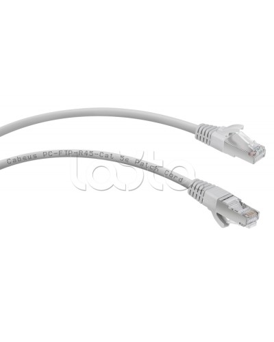Патч-корд FTP, категория 5e, 2 м, экранированный, серый Cabeus PC-FTP-RJ45-Cat.5e-2m в Рубцовске Патчкорды (медные) Pintop.ru