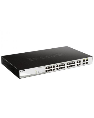 Управляемый L2 коммутатор с 24 портами 10/100/1000Base-T и 4 комбо-портами 100/1000Base-T/SFP (24 порта PoE 802.3af/at, РоЕ-бюджет 193 Вт) D-Link DGS-1210-28P/FL1A в Рубцовске Коммутаторы Pintop.ru