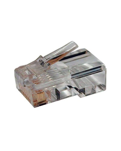Коннектор RJ-45 под витую пару, категория 6 , универсальный (для одножильного и многожильного кабеля) Cabeus 8P8C-C6 в Рубцовске Коннекторы и разъемы Pintop.ru