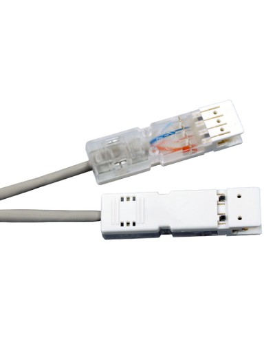 Патч-корд 110 тип-110 тип, 2 пары, Cat.5, LSZH, 2 м серый Hyperline PC-110-110-2P-C5-2M-LSZH-GY в Рубцовске Патч-корды и пигтейлы Pintop.ru