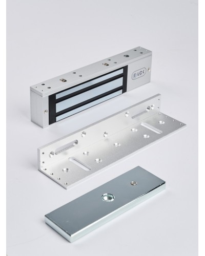 R-Lock RL-EML350-L0S - Электромагнитный замкок, 350кг, DC12/24B, цвет серебристый сатинированный алюминий RAL 7047 в Рубцовске Электромагнитные замки Pintop.ru