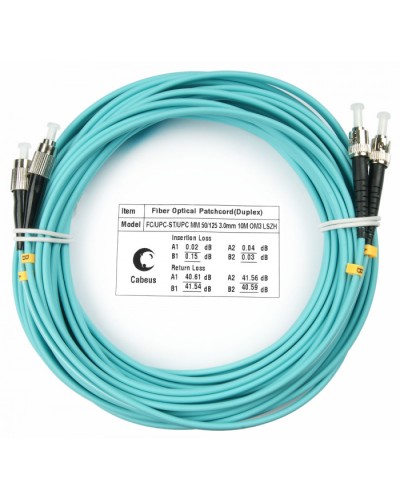 Шнур оптический duplex FC-ST 50/125 mm OM3 25м LSZH Cabeus FOP-50-FC-ST-25m в Рубцовске Патч-корды и пигтейлы Pintop.ru