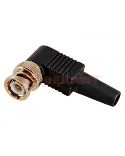 Разъем штекер BNC под винт с колпачком угловой (02-002) (50шт/уп) REXANT 05-3072 в Рубцовске Коннекторы Pintop.ru