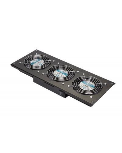 Eurolan Модуль вентиляторный потолочный, 3 вентилятора, термореле, 3 положения, черный (60A-90-11-30BL) в Рубцовске Вентиляторные модули Pintop.ru