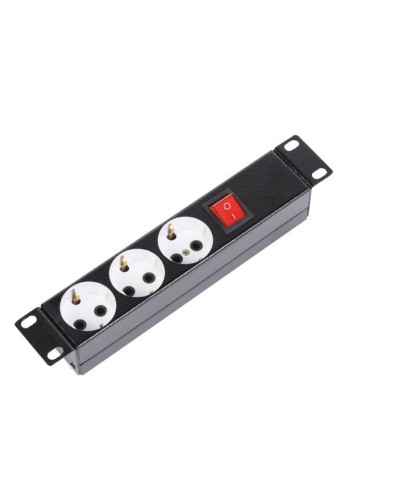 Блок силовых розеток 10 без шнура с выключателем, 3 розетки (черный) ЦМО БР-3П-10-9005 в Рубцовске Блоки розеток Pintop.ru