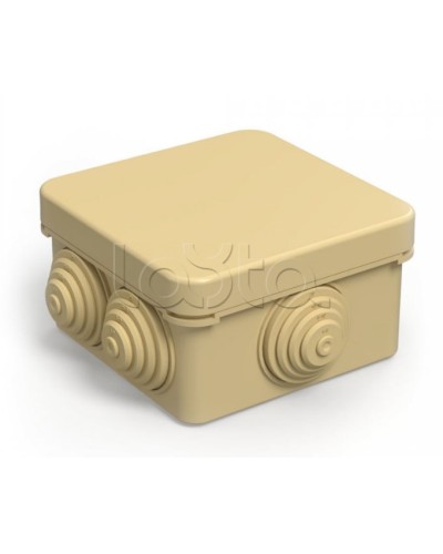 Коробка распределительная для о/п безгалогенная (HF) сосна 80х80х40 (105шт/кор) Промрукав (40-0210-1001) в Рубцовске Распределительные коробки Pintop.ru