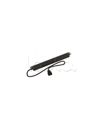 Блок розеток горизонтальный черн Hyperline (SHE19-12IEC-2.5AIEC) в Рубцовске Блоки розеток Pintop.ru