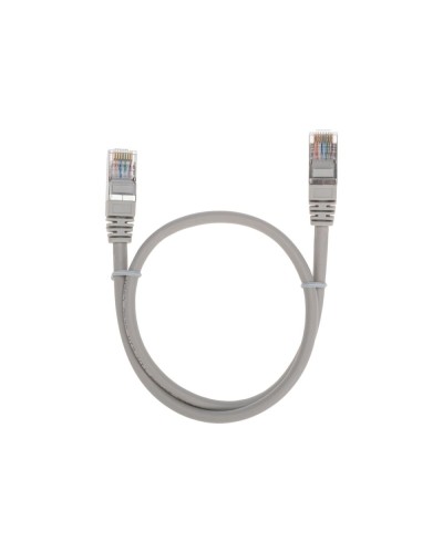 Патч-корд F/UTP, CAT 5e, RJ45-RJ45, 26AWG, LSZH, серый, 0,5м REXANT 02-0110-05 в Рубцовске Патчкорды (медные) Pintop.ru