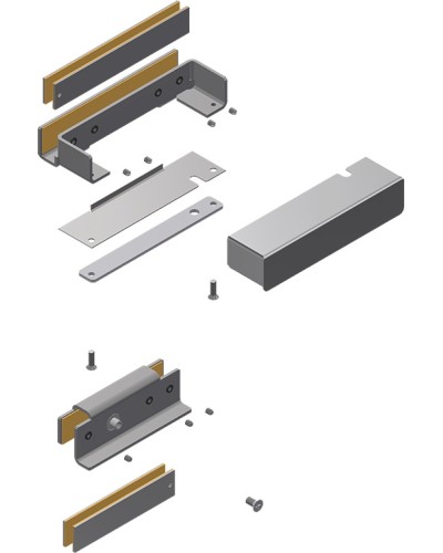 Комплект монтажа Aler MK AL-150PR-Glass в Рубцовске Электромагнитные замки Pintop.ru