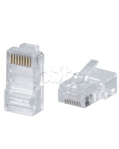 Коннектор RJ-45 под витую пару, категория 5e, универсальный (для одножильного и многожильного кабеля) Cabeus 8P8C в Рубцовске Коннекторы и разъемы Pintop.ru