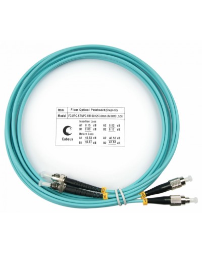 Шнур оптический duplex FC-ST 50/125 mm OM3 3м LSZH Cabeus FOP-50-FC-ST-3m в Рубцовске Патч-корды и пигтейлы Pintop.ru