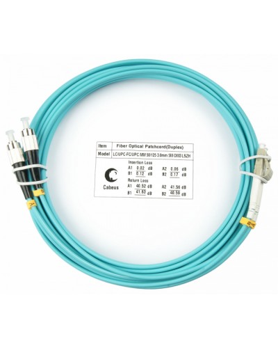 Шнур оптический duplex LC-FC 50/125 mm OM3 15м LSZH Cabeus FOP-50-LC-FC-15m в Рубцовске Патч-корды и пигтейлы Pintop.ru