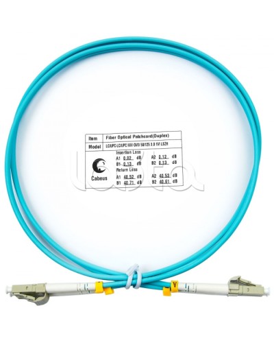 Патч-корд волоконно-оптический MM 50/125 duplex LC-LC LSZH (1м) Cabeus FOP-50-LC-LC-1m в Рубцовске Патч-корды оптические Pintop.ru