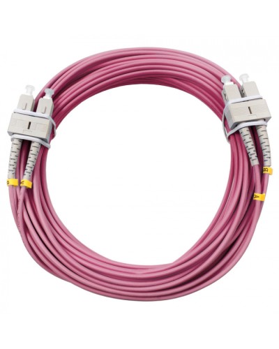 Шнур оптический duplex SC-SC 50/125 mm OM4 15м LSZH Cabeus FOP-50-OM4-SC-SC-15m в Рубцовске Патч-корды оптические Pintop.ru