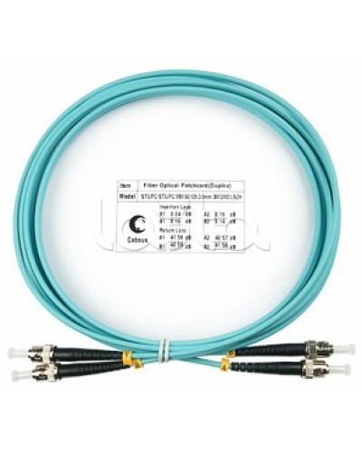 Патч-корд волоконно-оптический MM 50/125 duplex ST-ST LSZH (3 м) Cabeus FOP-50-ST-ST-3m в Рубцовске Патч-корды оптические Pintop.ru