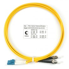 Шнур оптический duplex LC-ST 9/125 sm 2м LSZH Cabeus FOP(d)-9-LC-ST-2m