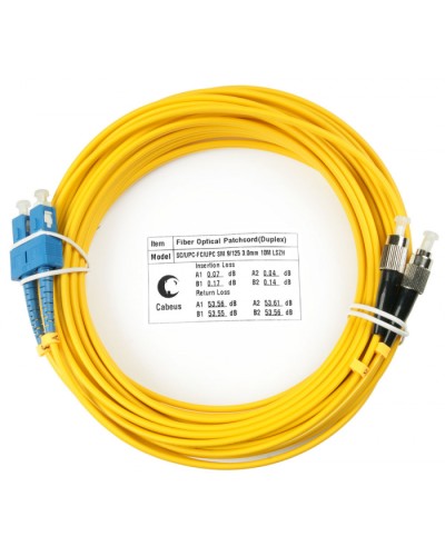 Шнур оптический duplex SC-FC 9/125 sm 10м LSZH Cabeus FOP(d)-9-SC-FC-10m в Рубцовске Патч-корды оптические Pintop.ru