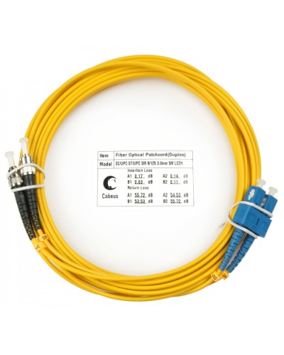 Шнур оптический duplex SC-ST 9/125 sm 25м LSZH Cabeus FOP(d)-9-SC-ST-25m в Рубцовске Патч-корды оптические Pintop.ru