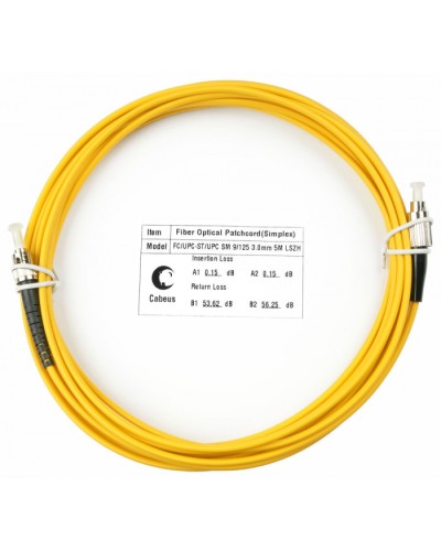 Шнур оптический simplex FC-ST 9/125 sm 5м LSZH Cabeus FOP(s)-9-FC-ST-5m в Рубцовске Патч-корды оптические Pintop.ru