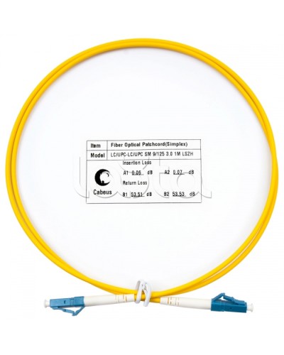 Шнур оптический simplex LC-LC 9/125 SM 1 м LSZH Cabeus FOP(s)-9-LC-LC-1M в Рубцовске Патч-корды оптические Pintop.ru