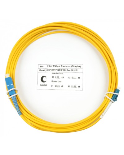 Шнур оптический simplex LC-SC 9/125 sm 20м LSZH Cabeus FOP(s)-9-LC-SC-20m в Рубцовске Патч-корды оптические Pintop.ru