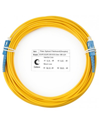 Шнур оптический simplex SC-SC 9/125 sm 25м LSZH Cabeus FOP(s)-9-SC-SC-25m в Рубцовске Патч-корды оптические Pintop.ru
