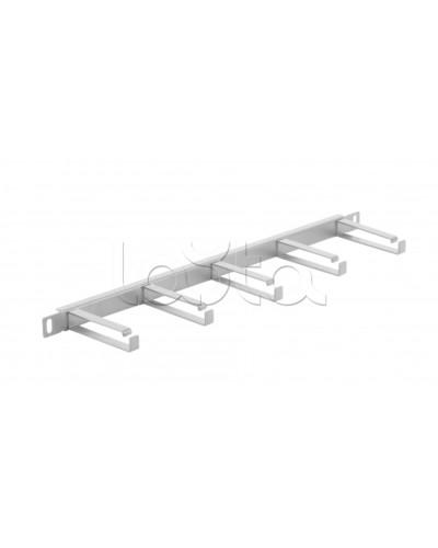 Органайзер горизонтальный 19 0.5U, 5 колец Cabeus (JB08-0,5U-GY) в Рубцовске Кабельные органайзеры Pintop.ru