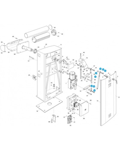 Дверца тумбы Came 119RIG063 в Рубцовске Запчасти для шлагбаумов и автоматики Pintop.ru