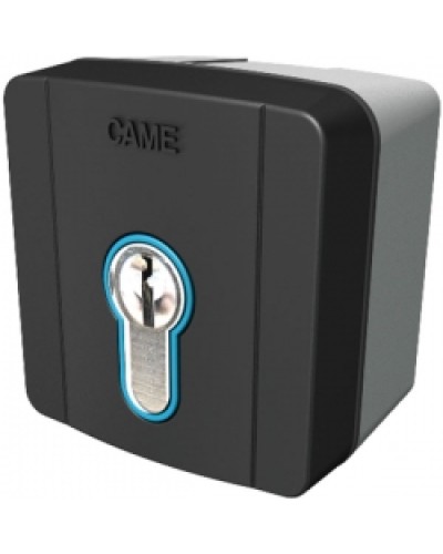 Ключ-выключатель накладной с цилиндром замка DIN и синей подсветкой Came 806SL-0050 в Рубцовске Запчасти для шлагбаумов и автоматики Pintop.ru