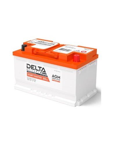 Аккумуляторная батарея 12 - 80 DELTA START MASTER 80 Ah AGM в Рубцовске Электротехническое оборудование Pintop.ru