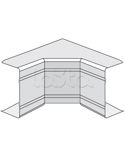 Угол внутренний неизменяемый (90°) NIA 80x40 мм DKC 01824 в Рубцовске Аксессуары для кабель-канала Pintop.ru