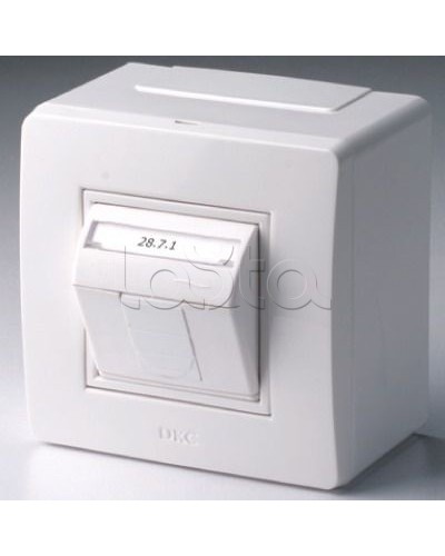 Коробка в сборе с 1 розеткой RJ45, кат.5е телефон / компьютер, коричневая розница DKC 10665B в Рубцовске Распределительные коробки Pintop.ru