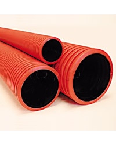 Труба гибкая двустенная 75 мм с протяжкой красная DKC 121975100 в Рубцовске Труба гофрированная Pintop.ru