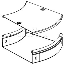 Угол CPO 45 горизонтальный 45° 100х50 DKC 36062