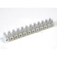 Клемник полипропилен белый, 12р, 450V, 57A, 10мм.кв. DKC 43512PL/B