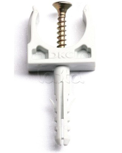 Держатель с защелкой и дюбелем, д.32 мм DKC 51332 в Рубцовске Держатели, клипсы, скобы Pintop.ru