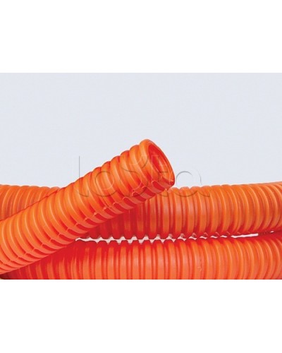 Труба ПНД гибкая гофр. д.16мм, лёгкая без протяжки, 100м, цвет оранжевый DKC 70916 в Рубцовске Труба гофрированная Pintop.ru