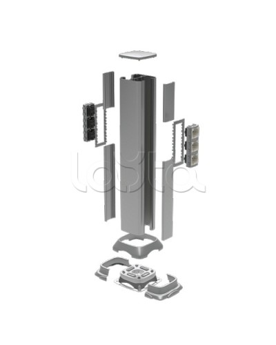 Колонна алюминевая 0,71 м, цвет светло-серебристый металлик DKC 09591 в Рубцовске Аксессуары для стоек и шкафов Pintop.ru