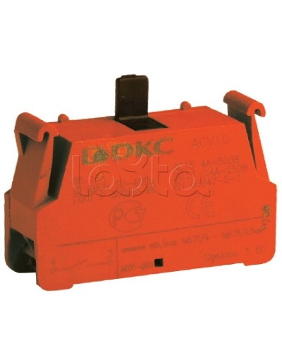 Блок контактный с клеммным безвинтовым зажимом, нормально-открытый DKC ACV10 в Рубцовске Клеммные колодки Pintop.ru