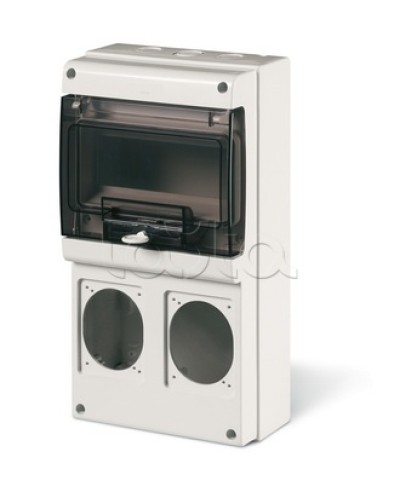 Корпус на 8 модулей и 2 поста с основанием 70х87 мм. Тип M340 DKC DIS6722300 в Рубцовске Аксессуары для стоек и шкафов Pintop.ru