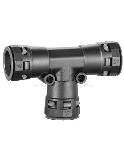 Тройник DN 36/36/36 мм, полиамид, цвет черный DKC PAT36N в Рубцовске Повороты, муфты, тройники Pintop.ru