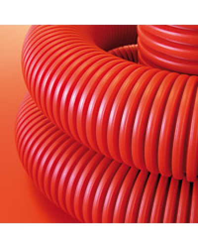 Труба гофрированная двустенная ПНД 75 мм для кабельной канализации с протяжкой DKC 121975 (50 м) в Рубцовске Труба гофрированная Pintop.ru