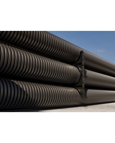 Двустенная труба ПНД гибкая для открытой прокладки д.40мм, SN23, 450Н, УФ, с протяжкой DKC 151940100 в Рубцовске Труба гофрированная Pintop.ru