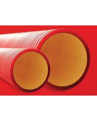 Труба гофрированная двустенная ПНД 110 мм для кабельной канализации без протяжки DKC 160911 (6 м) в Рубцовске Труба гофрированная Pintop.ru