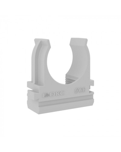 Держатель-клипса быстрого монтажа, для крепления труб, ф20мм, пластик, RAL 7035 DKC 51020M в Рубцовске Держатели, клипсы, скобы Pintop.ru