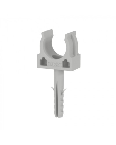 Держатель с защёлкой и дюбелем, в комплекте с винтом розница D16 (100 шт/уп) DKC (51316R) в Рубцовске Держатели, клипсы, скобы Pintop.ru