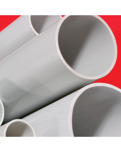 Труба глад. жесткая атмосферостойкая ПВХ 32 мм 3 м тяжёлая серый 30 м DKC 63532UF в Рубцовске Гладкая труба Pintop.ru