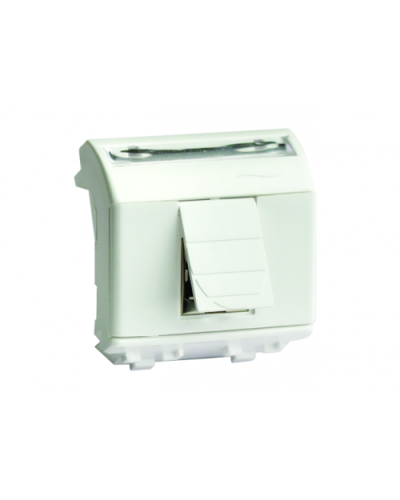 Розетка USB 2.0, со шторкой, белый RAL 9010, 1 разъем, 2М, BRAVA DKC 76202B в Рубцовске Аксессуары для стоек и шкафов Pintop.ru