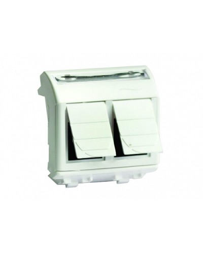 Комп.роз. RJ45 кат.6 (2 разъема 8P8C, Hyperline) Brava, белая, 2М DKC (76452B) в Рубцовске Розетки компьютерные и телефонные Pintop.ru