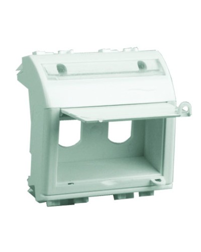 Адаптер для двух оптоволоконных разъемов типа ST, белый, 2 мод. DKC 76615B в Рубцовске Аксессуары для кабель-канала Pintop.ru